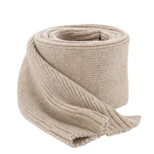 Women's winter scarf beige merino wool Loretta