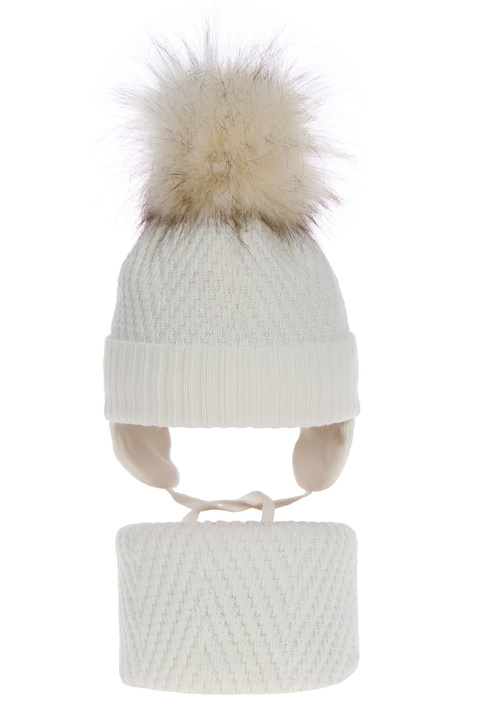 Winter set for girl: hat and tube scarf Ariana