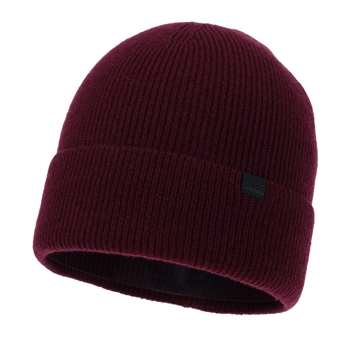 Men's winter hat, burgundy, with merino wool and cashmere, Arwen