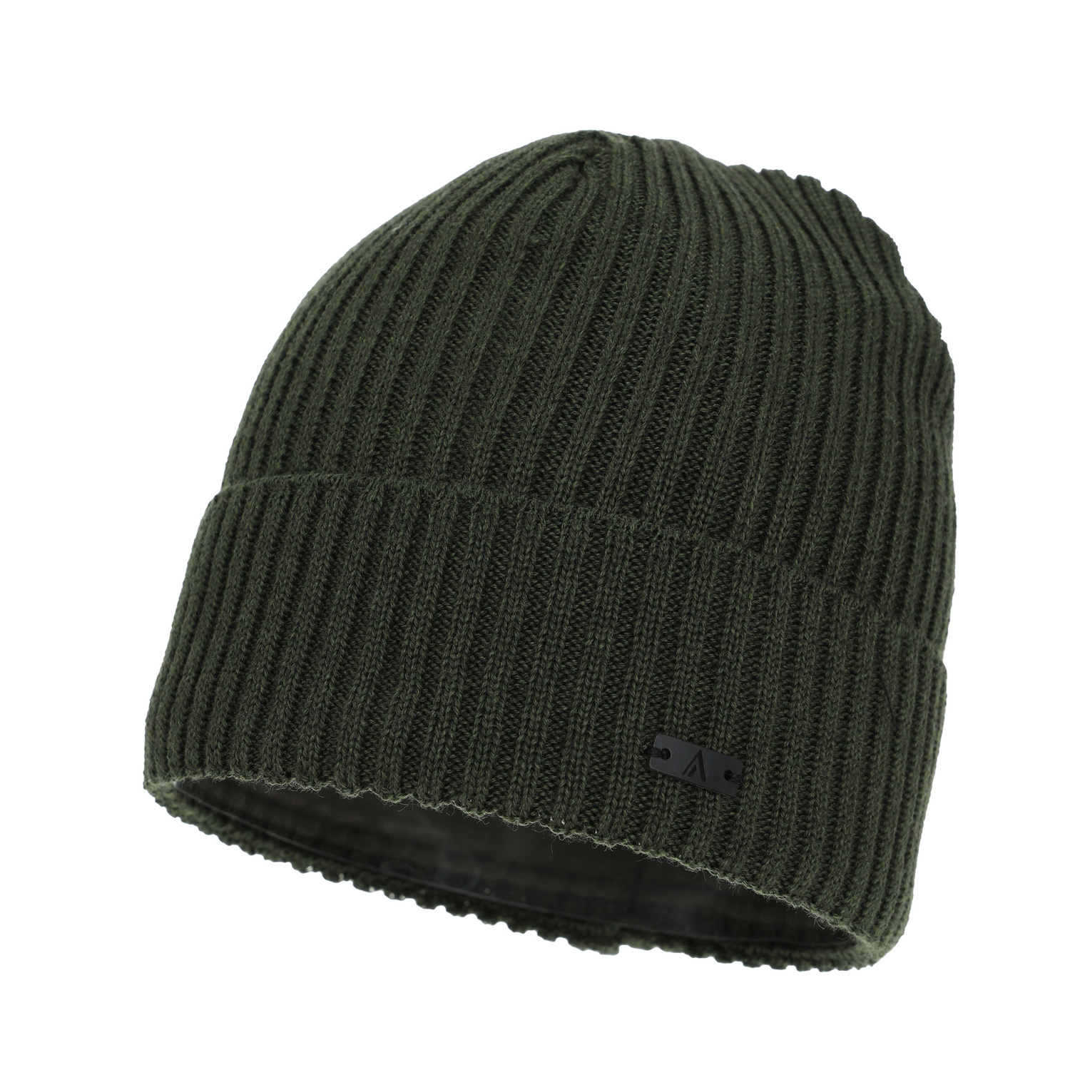 Men's winter hat, green, with merino wool, Jeffrey