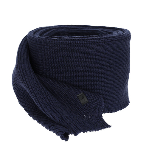 Men's winter scarf, navy blue, with merino wool Algor