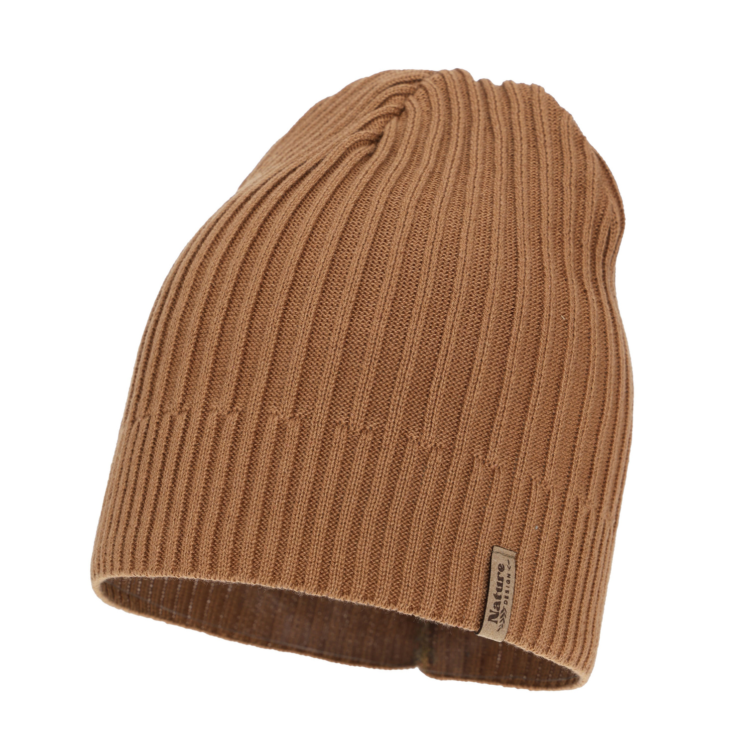 Woman's spring, autumn hat, with cotton, camel, Mirona