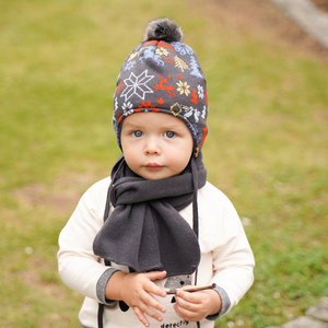 Boy's winter set: hat and scarf orange Remek