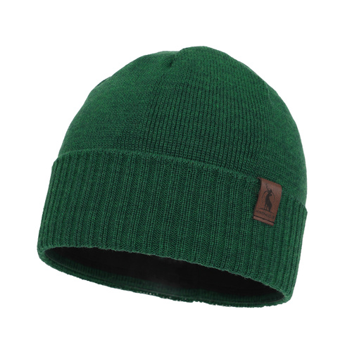 Men's winter hat, green merino wool Hogan