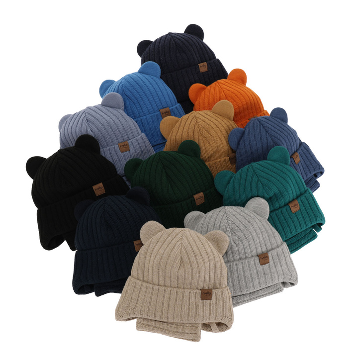 Boy's winter set: hat and tube scarf camel Ferven