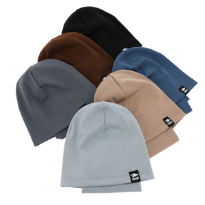 Boy's spring, autumn set: hat and tube scarf, grey Rumel