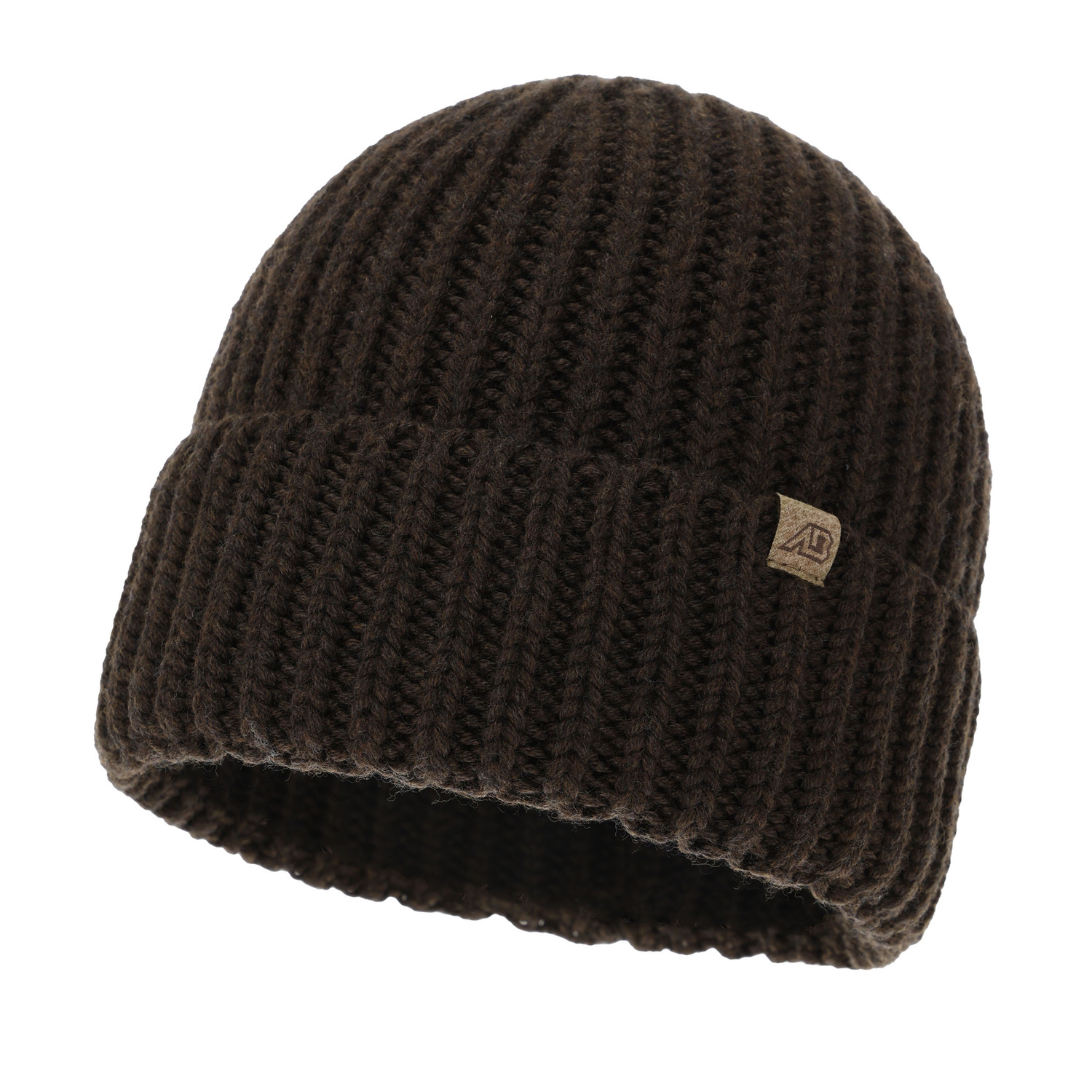 Men's winter hat brown 100% extra fine merino wool Berno