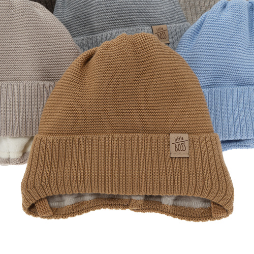 Boy's winter hat blue with merino wool Darsi