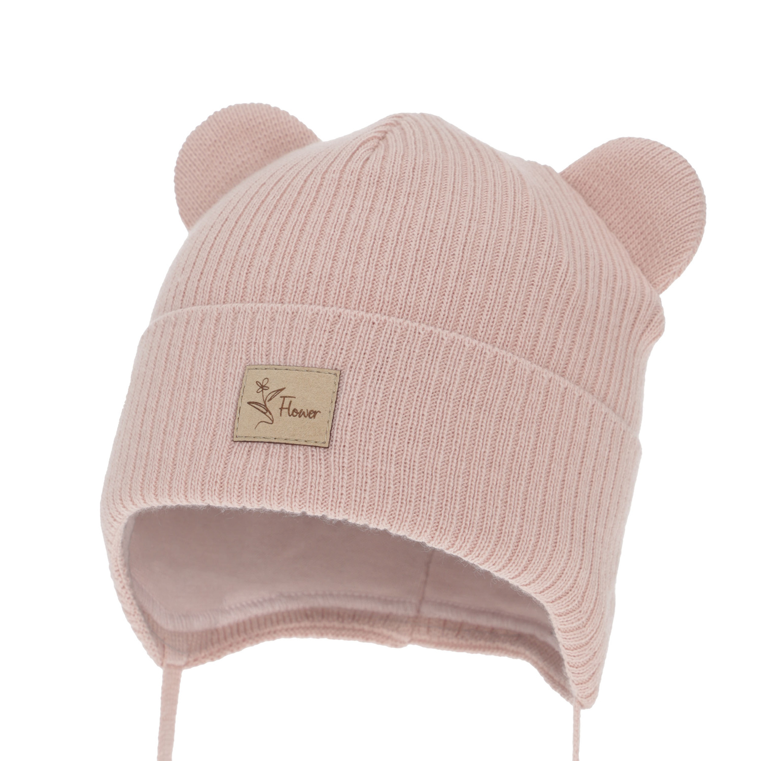 Girl's spring/ autumn hat, pink, with ears, Djona