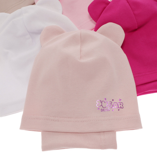 Girl's spring/ autumn cotton set: hat and tube scarf violet Cyntia