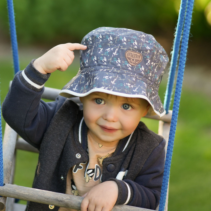 Boy's summer hat red Aviation