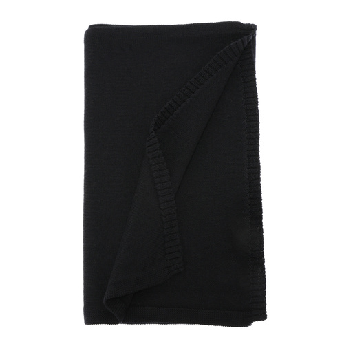 Woman's winter scarf, winter, black, 100% merino wool, Elonia