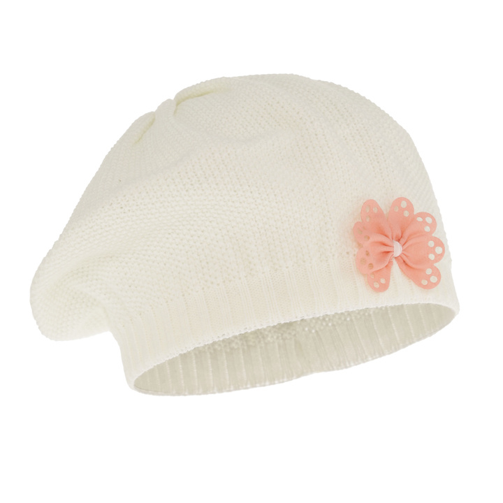 Girl's spring/ autumn beret ecru Costanza