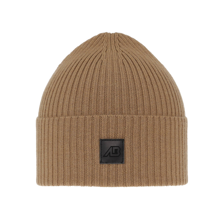 Men's spring and winter hat camel 100% extra fine merino wool Matias