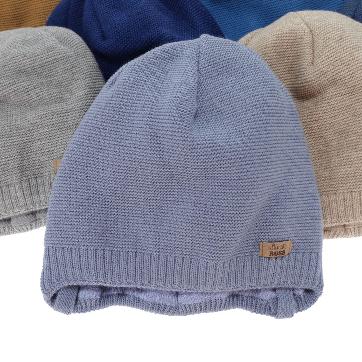 Boy's spring/ autumn hat, camel, with ears, Valdis
