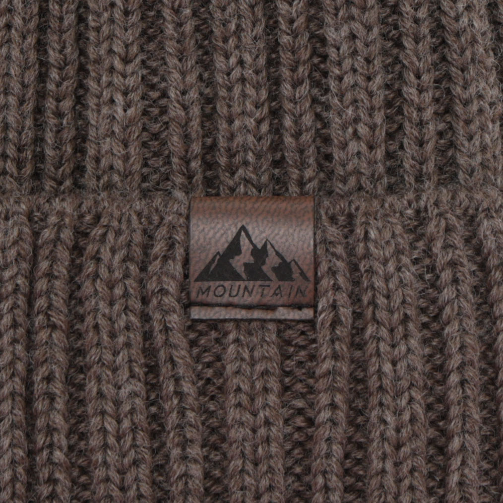 Men's winter hat, khaki, with merino wool, Huno