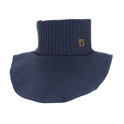 Boy's winter neck warmer, dark blue, with lining, Lamor