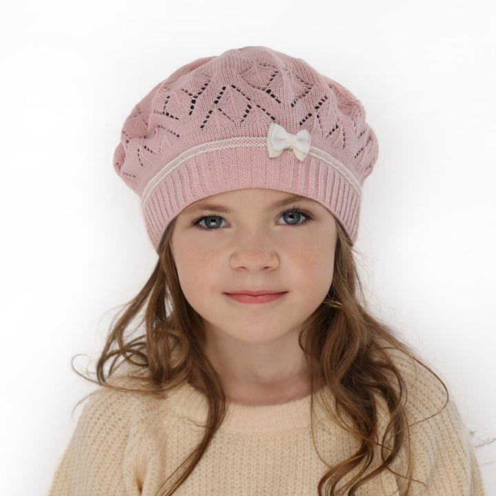 Girl's spring/ autumn beret beige Bibi