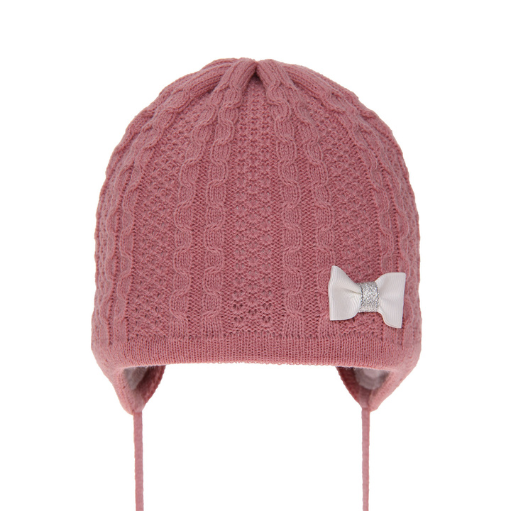 Girl's spring/ autumn hat pink Julianna with ears