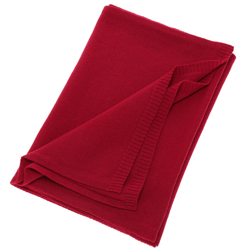 Woman's winter scarf, red, merino wool with cashmere, Irenia