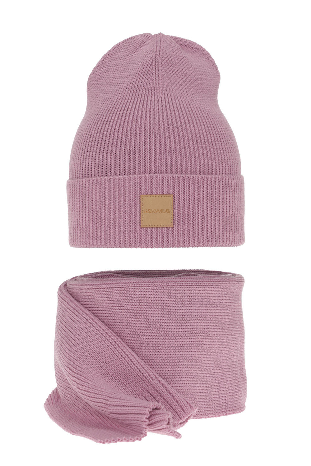 Women's spring and winter set: hat and scarf violet Nathalie
