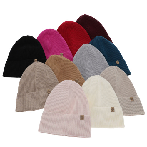 Woman's spring/ autumn hat, burgundy, merino wool with cashmere, Alineta