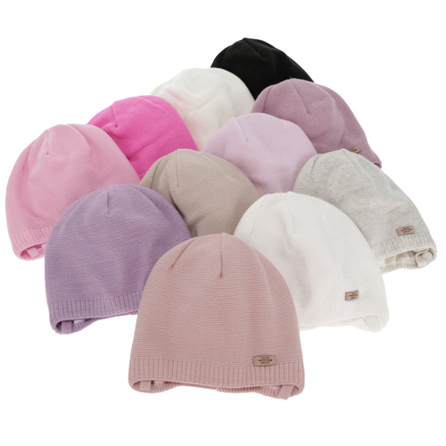 Girl's spring/ autumn hat, pink, with ears, Svenja