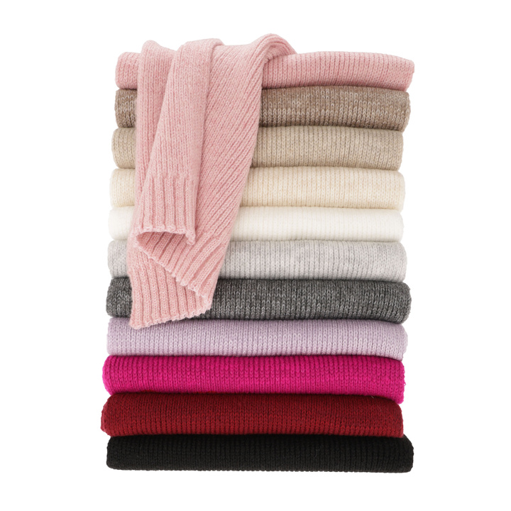 Women's winter scarf ecru merino wool Loretta