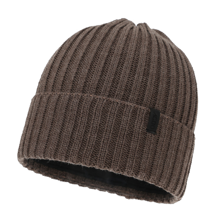 Men's winter hat, brown, with merino wool, Tyrol