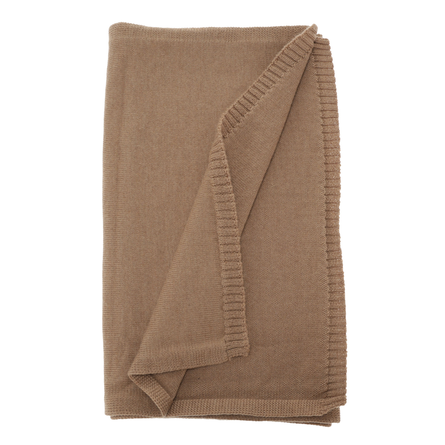 Woman's winter scarf, camel, 100% merino wool, Elonia
