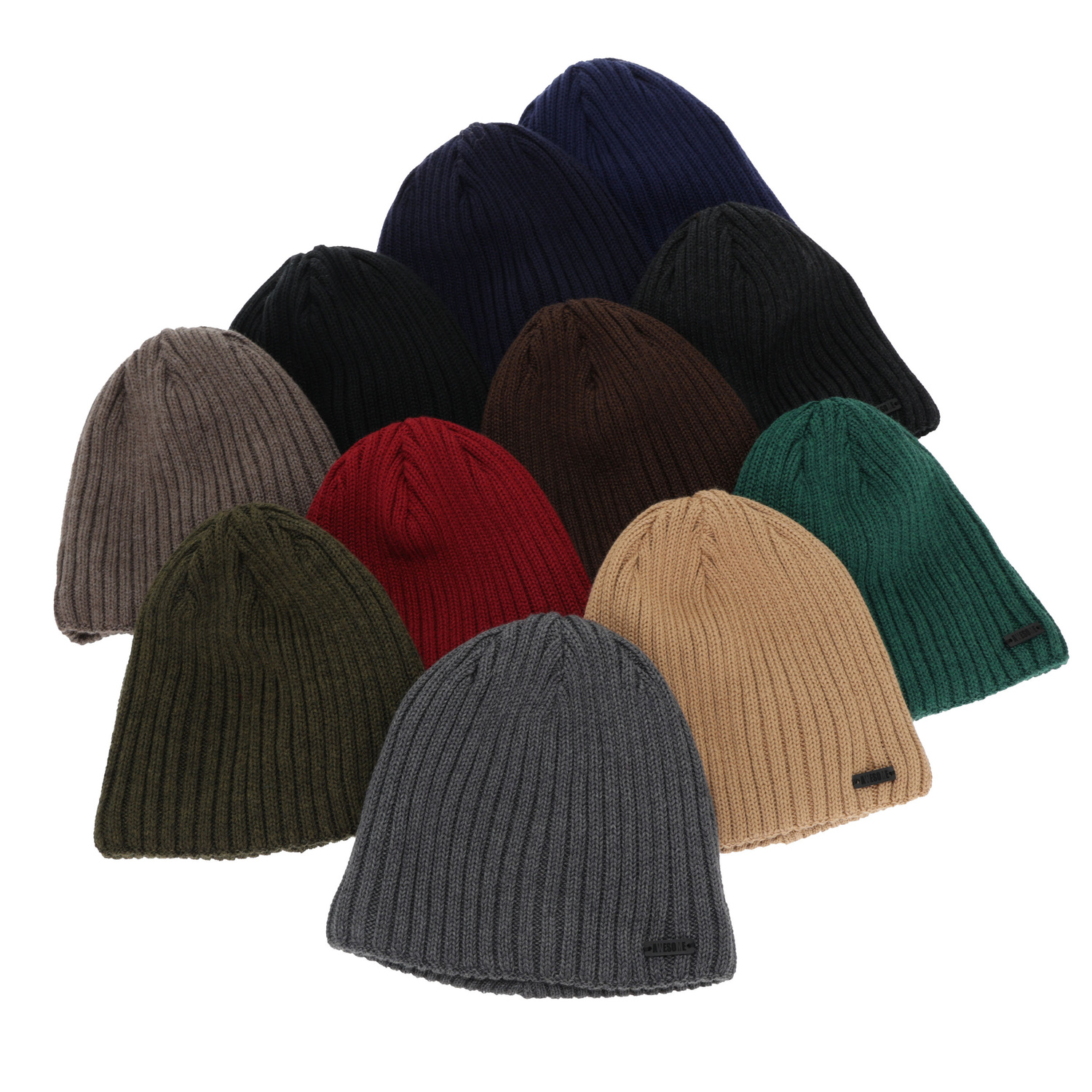 Men's winter hat, grey, with merino wool, Adagio