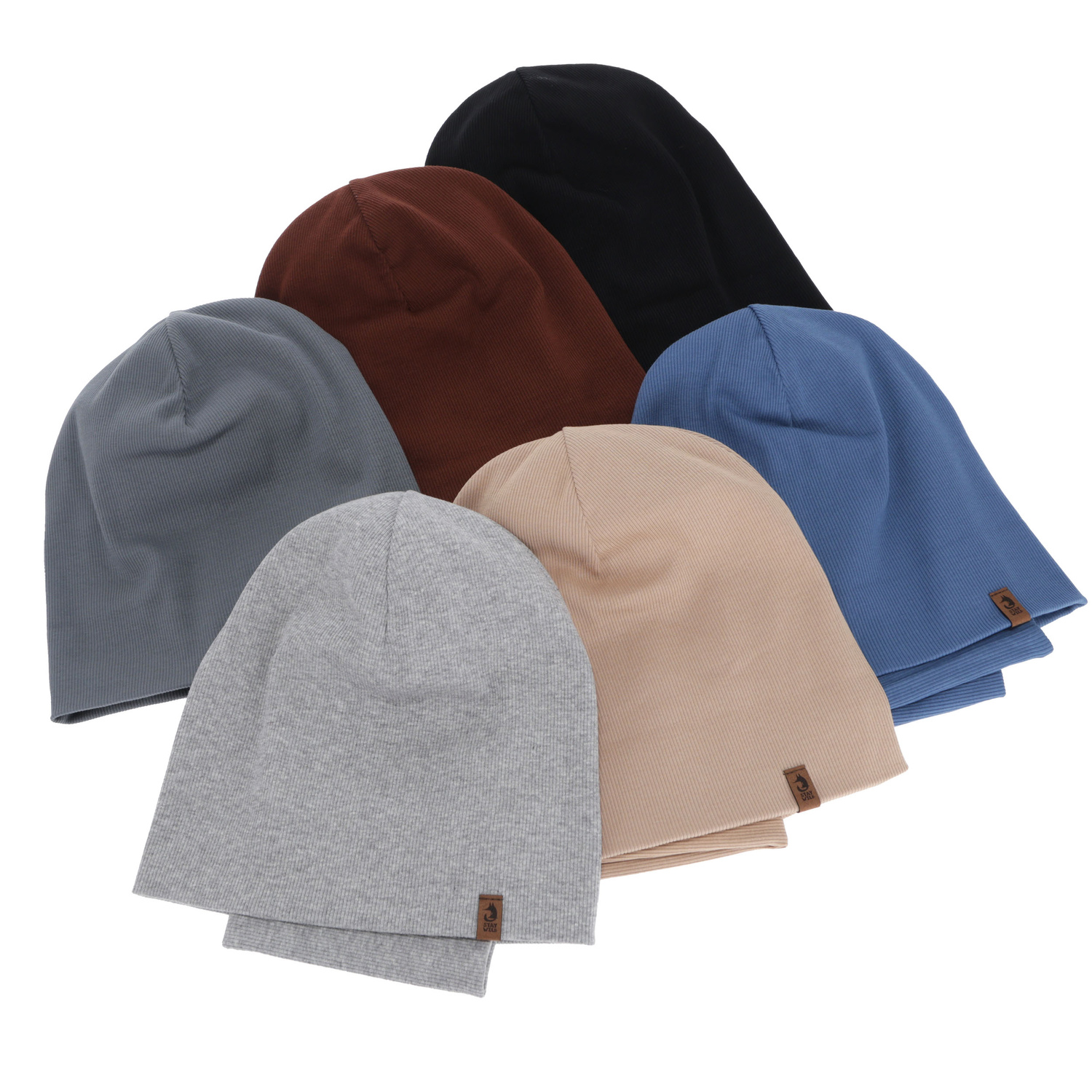 Boy's spring, autumn set: hat and tube scarf, beige, Amalfi