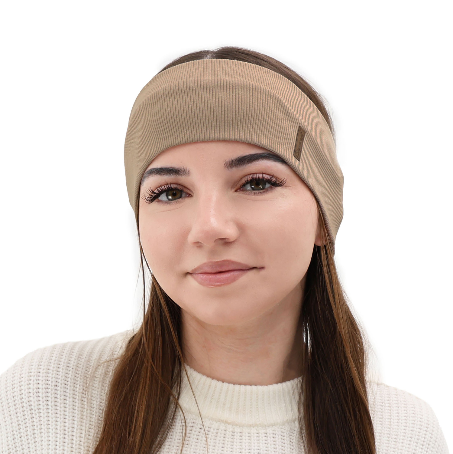Women's spring/autumn headband beige cotton Sharon