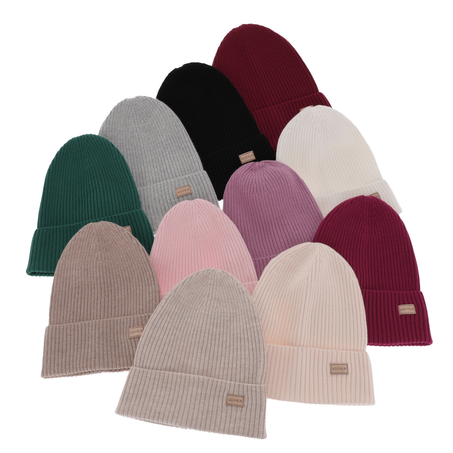 Woman's winter spring hat, light pink, 100% merino wool, Sophie