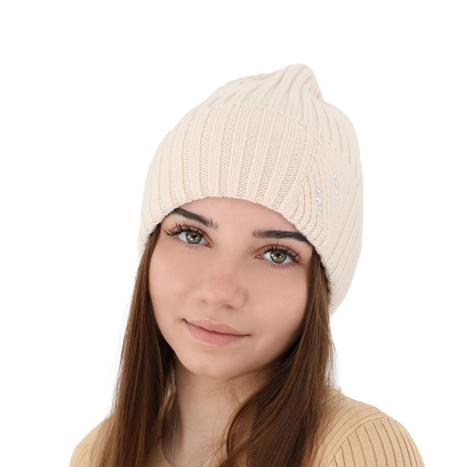 Woman's winter hat pink Ariga 100% extra fine merino wool