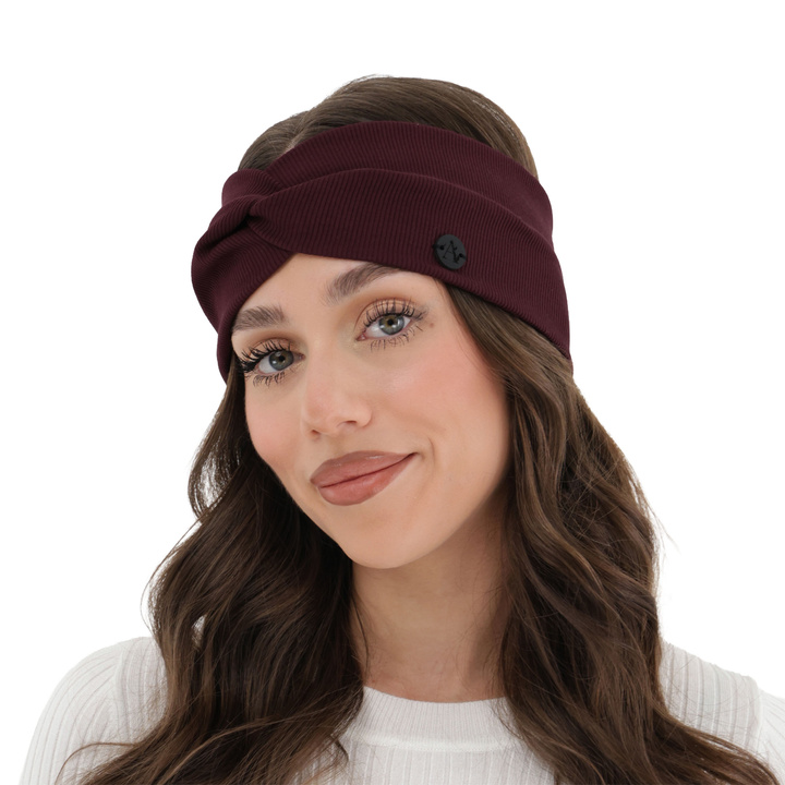 Woman's spring/autumn headband, pink, cotton, Auri
