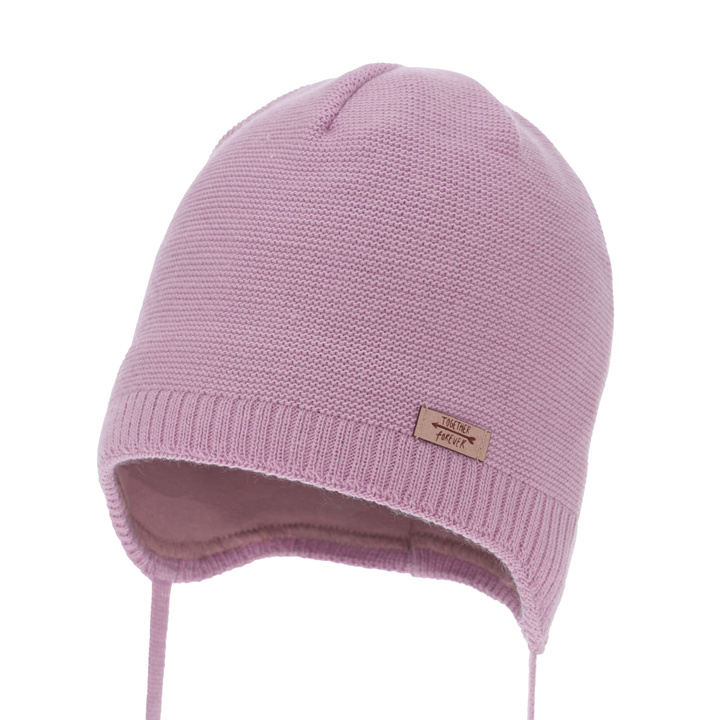Girl's spring/ autumn hat, heather, with ears, Svenja