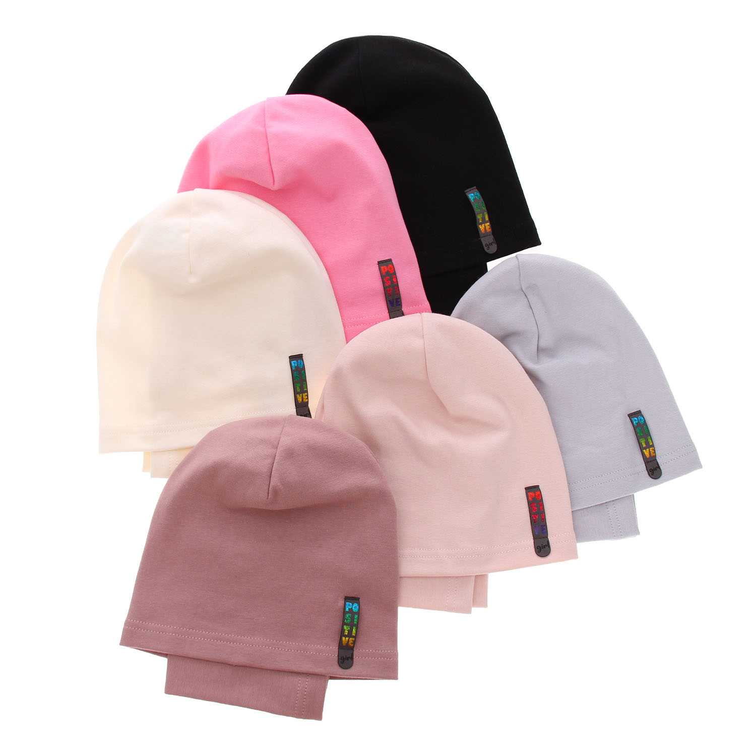 Girl's spring/ autumn set: hat and tube scarf ecru Flores