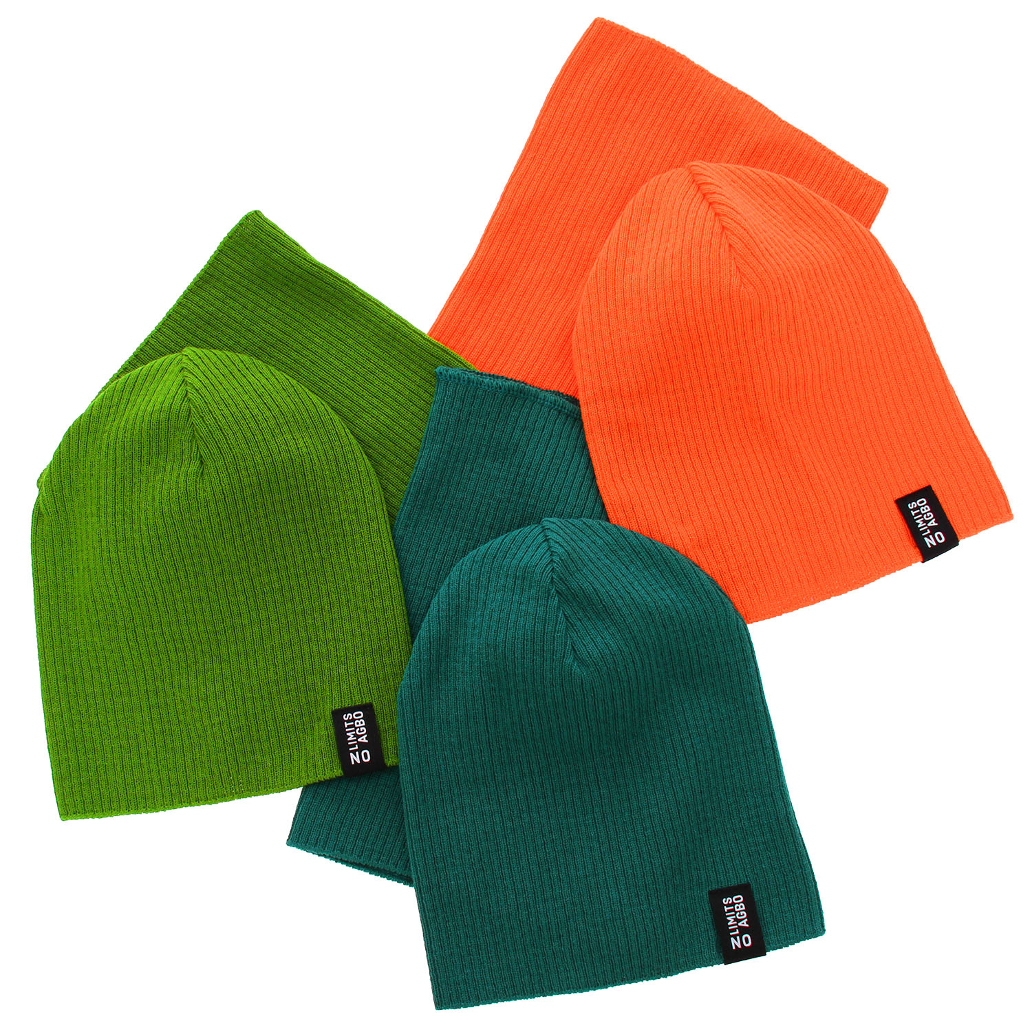 Children's autumn/ spring set: hat and tube scarf, with cotton, blue Tunis