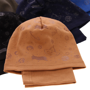 Boy's spring/ autumn set: hat and tube scarf black Kosmos