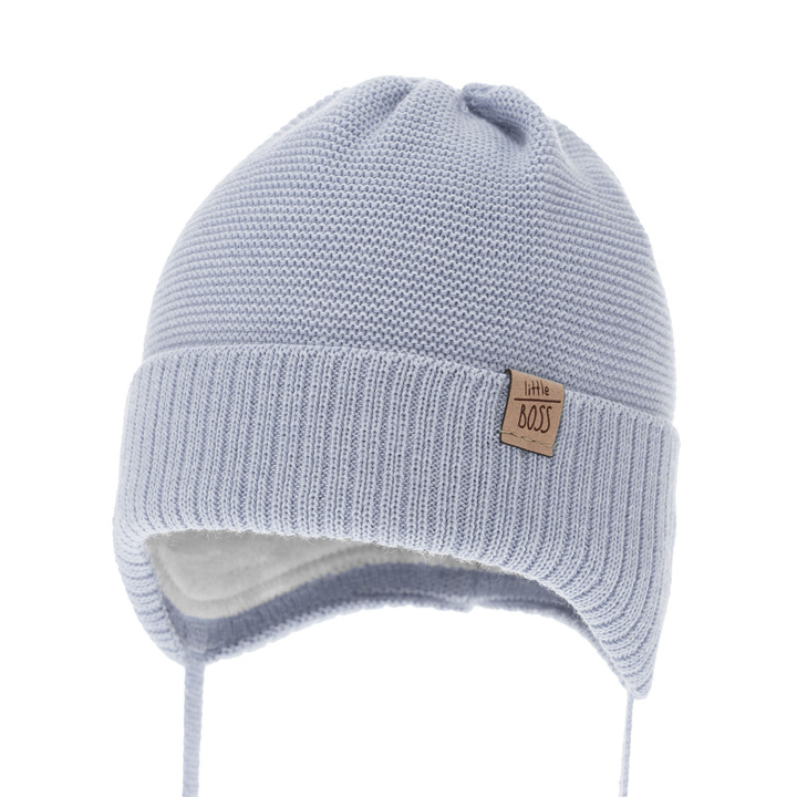 Boy's winter hat blue with merino wool Darsi