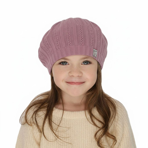 Girl's spring/ autumn beret pink Luina