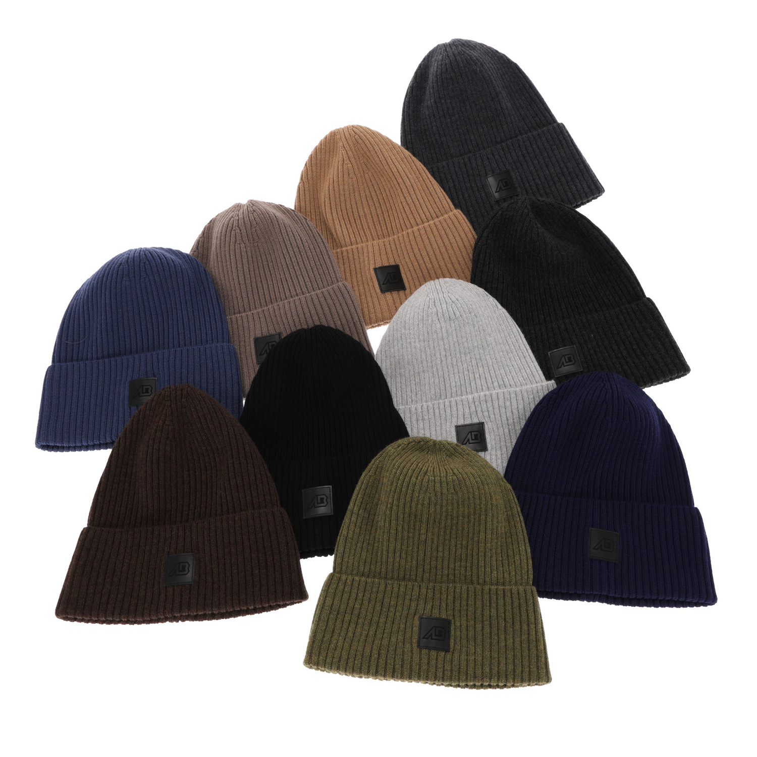 Men's spring and winter hat green 100% extra fine merino wool Matias