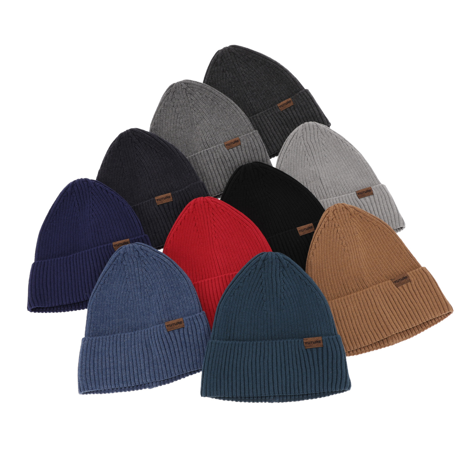 Men's spring and winter hat, with cotton, red Moss