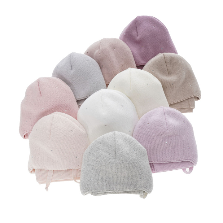 Girl's winter set: hat and scarf pink Moli