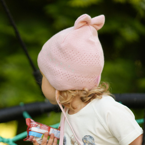 Girl's spring/ autumn hat beige Tomika with ears