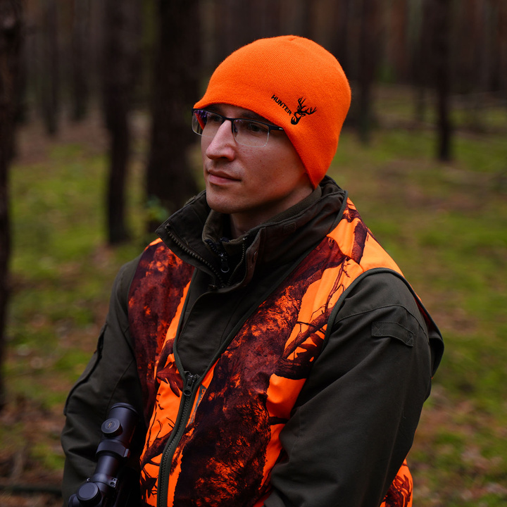 Men's winter hat orange Hunter