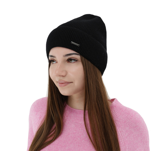 Woman's autumn, winter hat, light beige, merino wool with cashmere, Sindra