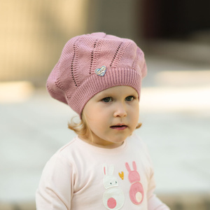 Girl's spring/ autumn beret pink Hilda