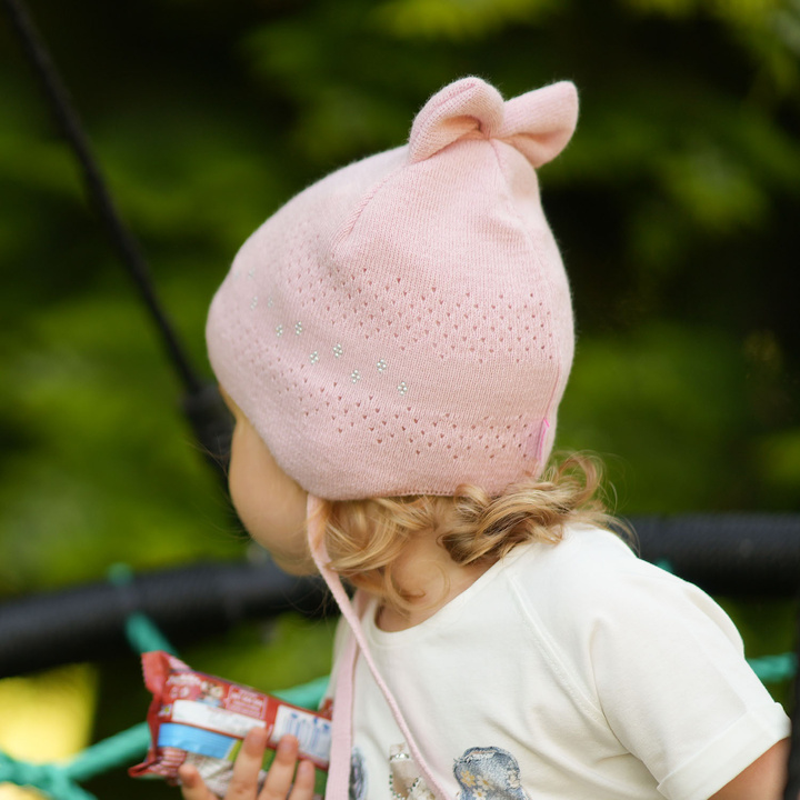Girl's spring/ autumn hat beige Tomika with ears